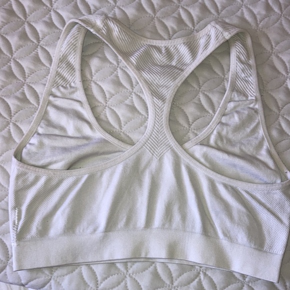 All White Razorback Sports Bra - Picture 2 of 2